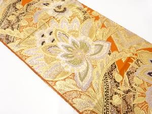 アンティーク　唐花模様織出し袋帯（材料）